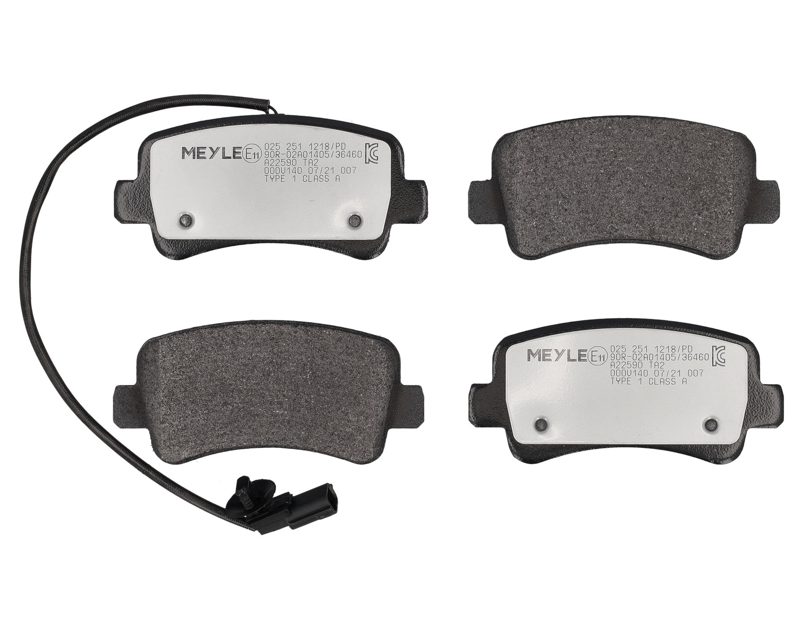 MEYLE Bremseklodser 0252511218pd bagaksel for VAUXHALL OPEL GENERAL MOTORS NISSAN RENAULT