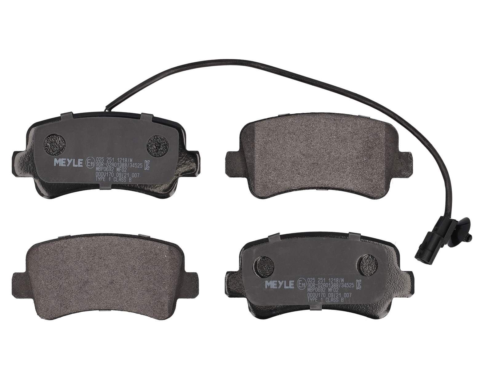 MEYLE Bremseklodser 0252511218w bagaksel for VAUXHALL OPEL GENERAL MOTORS NISSAN RENAULT