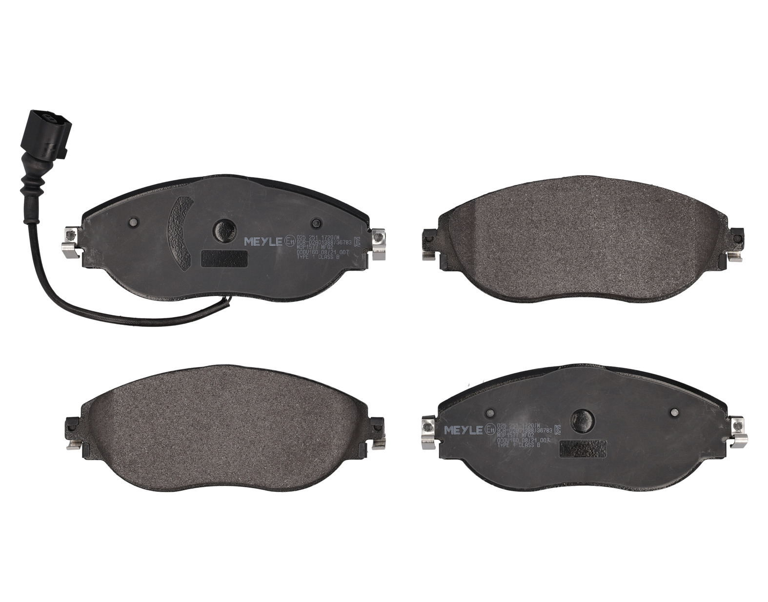MEYLE Bremseklodser 0252511720w foraksel for VW SEAT SKODA