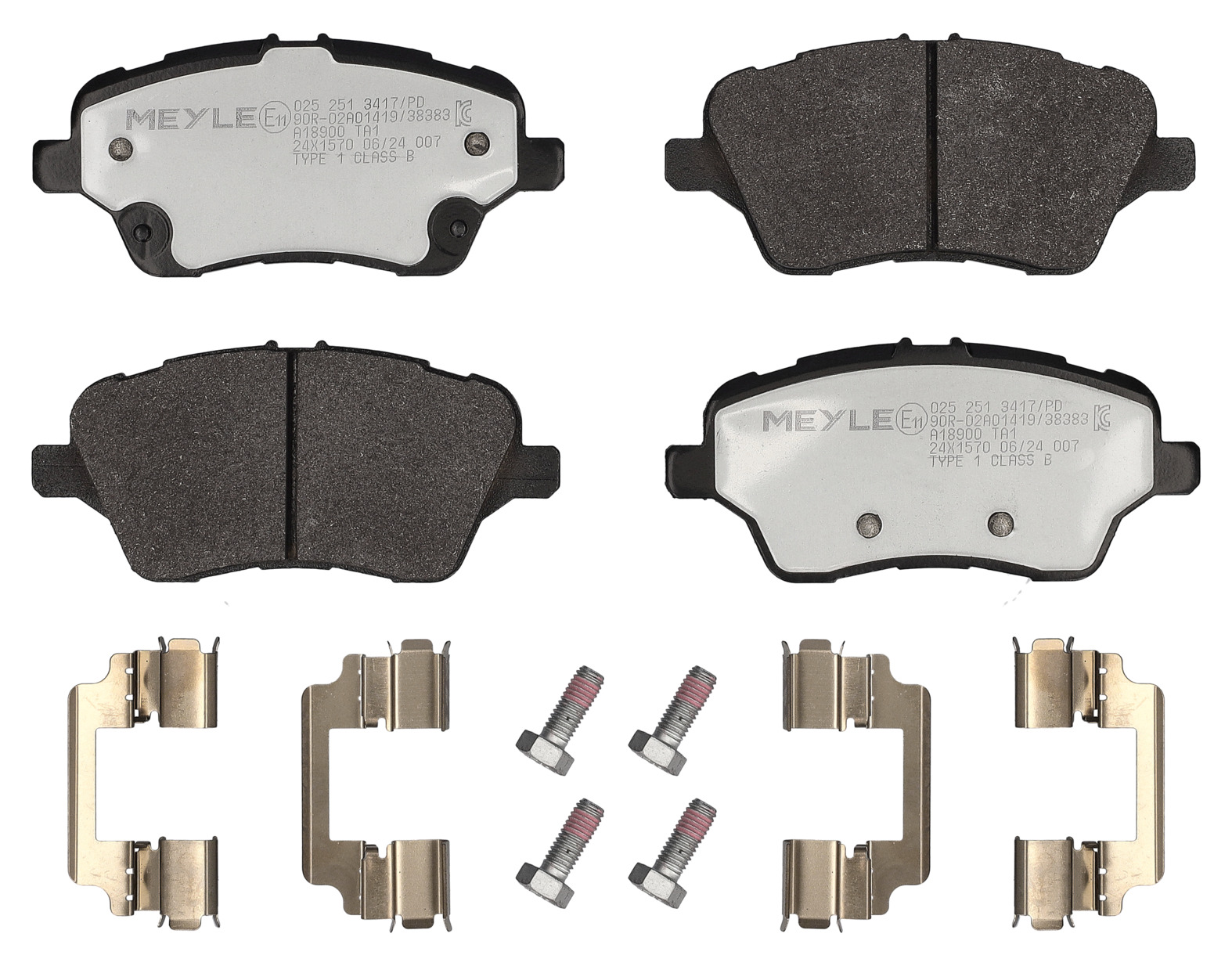 MEYLE Bremseklodser 0252513417pd foraksel for FORD
