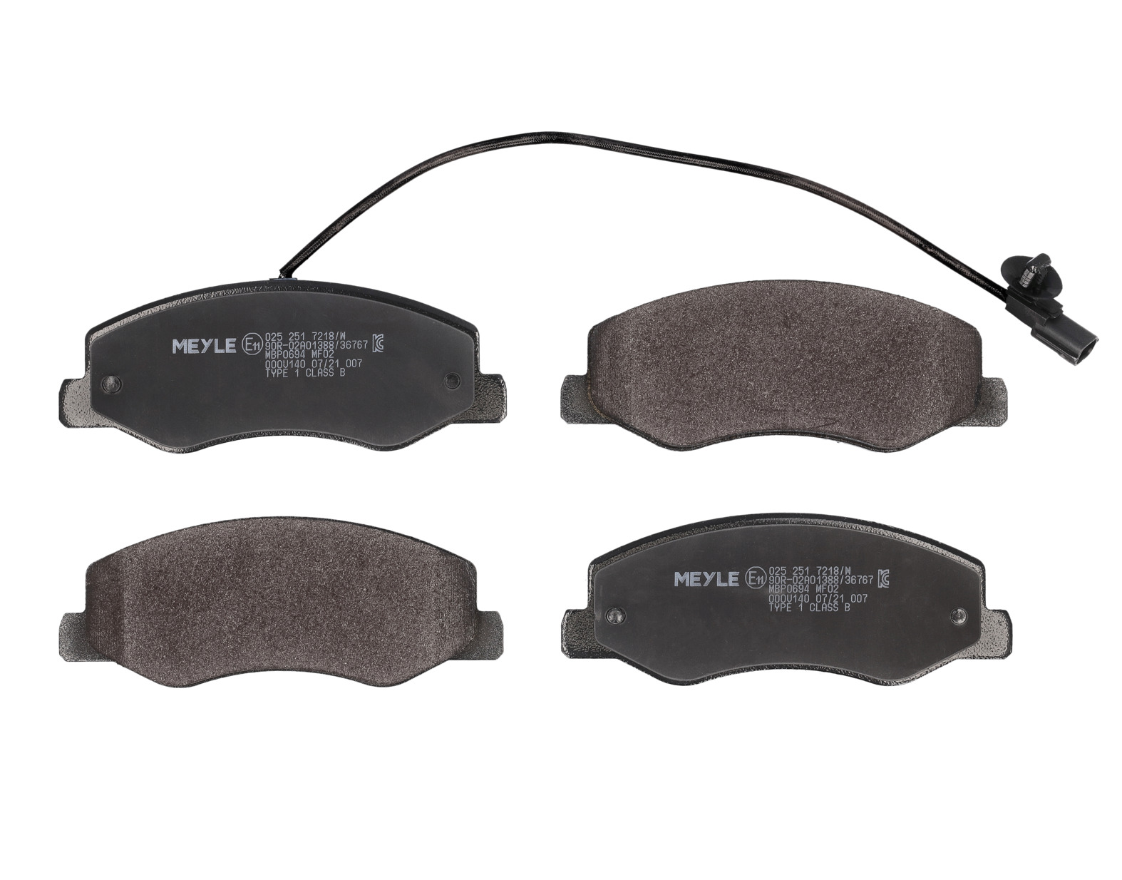 MEYLE Bremseklodser 0252517218w bagaksel for VAUXHALL GENERAL MOTORS NISSAN RENAULT