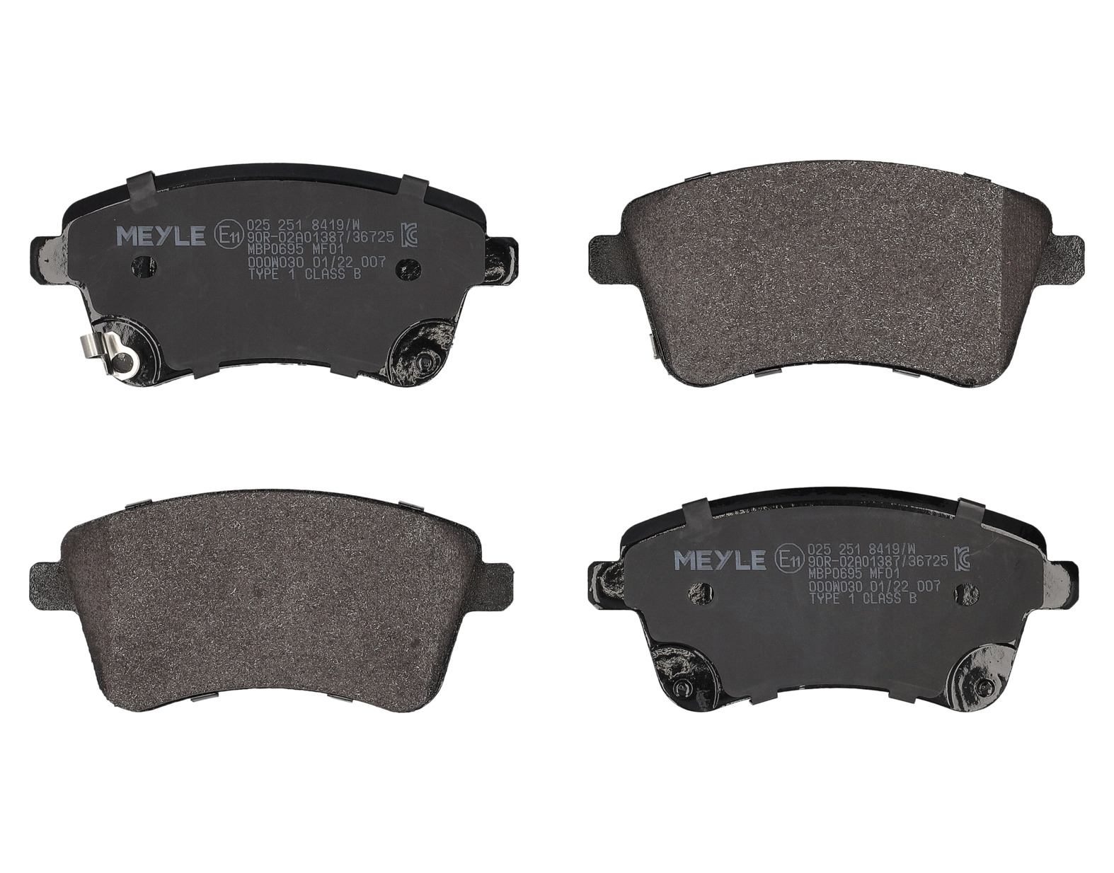 MEYLE Bremseklodser 0252518419w foraksel for KIA