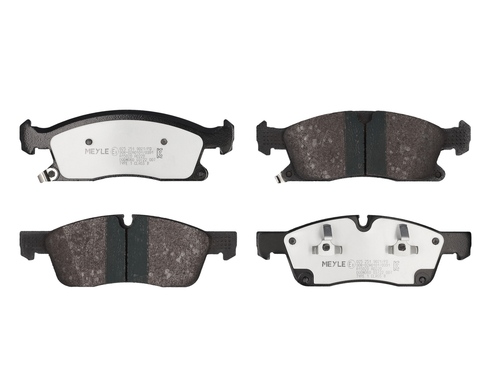 MEYLE Bremseklodser 0252519021pd foraksel for JEEP