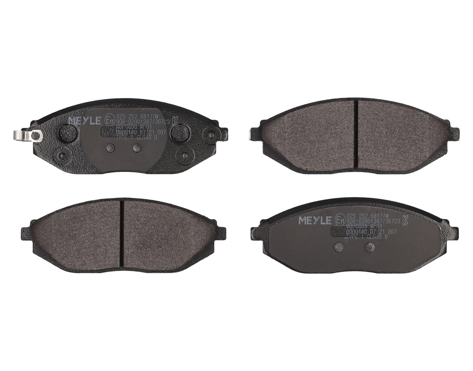 MEYLE Bremseklodser 0252526817w foraksel for CHEVROLET