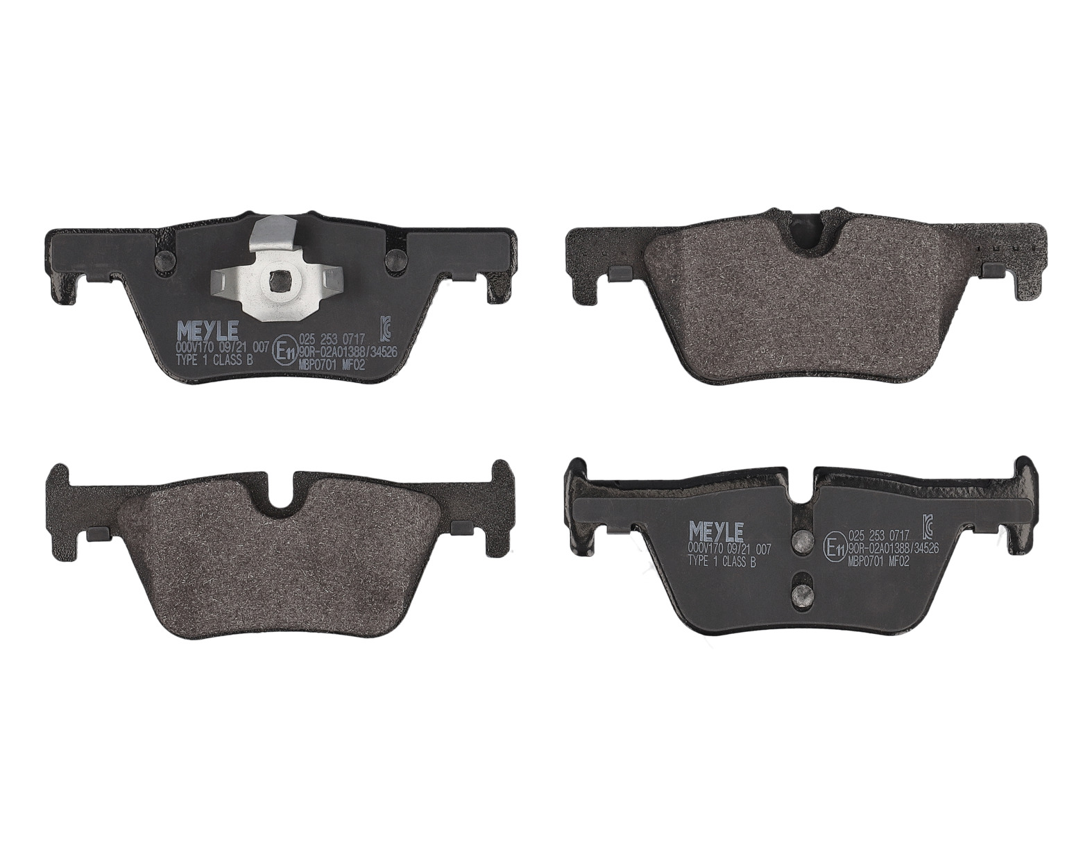 MEYLE Bremseklodser 0252530717 bagaksel for BMW
