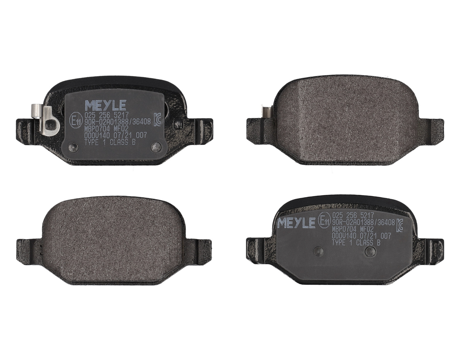 MEYLE Bremseklodser 0252565217 bagaksel for FIAT