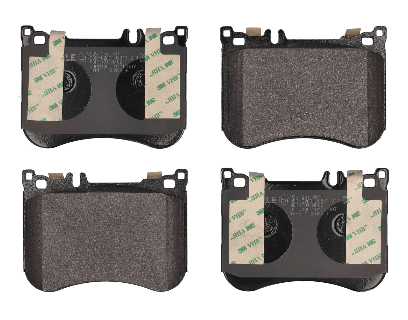 MEYLE Bremseklodser 0252570617 foraksel for MERCEDES-BENZ NIO