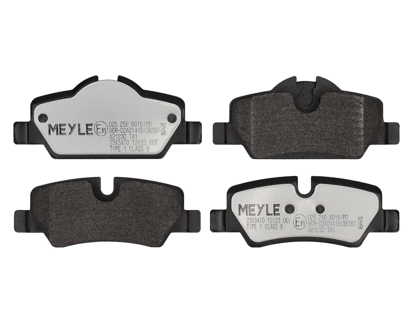 MEYLE Bremseklodser 0252598016pd bagaksel for MINI
