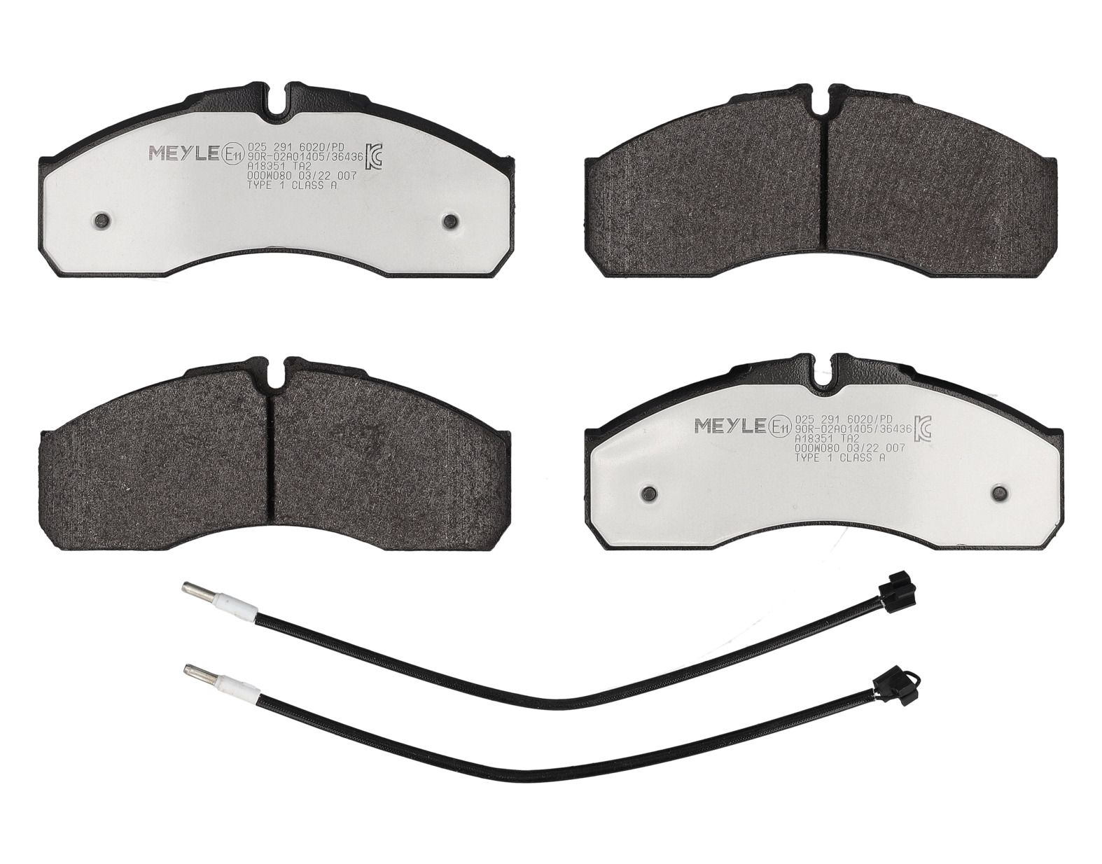 MEYLE Bremseklodser 0252916020pd foraksel for IVECO NISSAN RENAULT TRUCKS