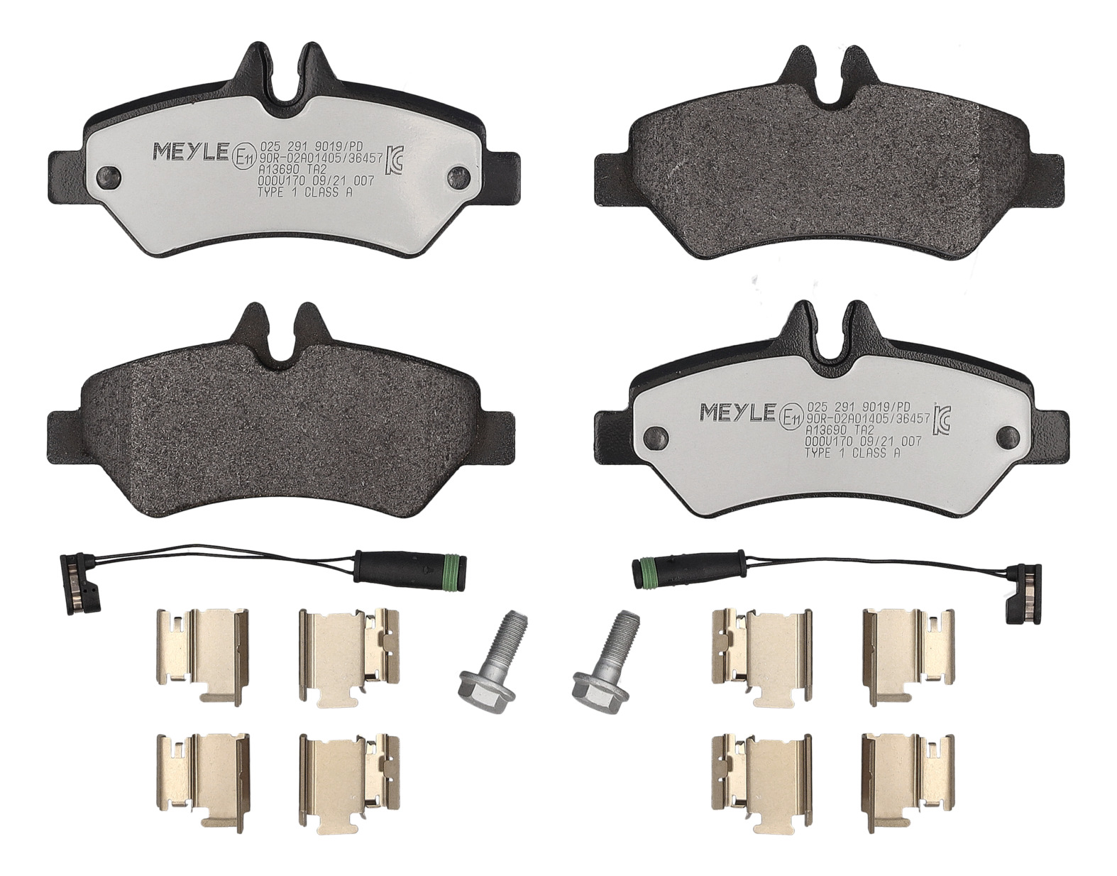 MEYLE Bremseklodser 0252919019pd bagaksel for MERCEDES-BENZ VW