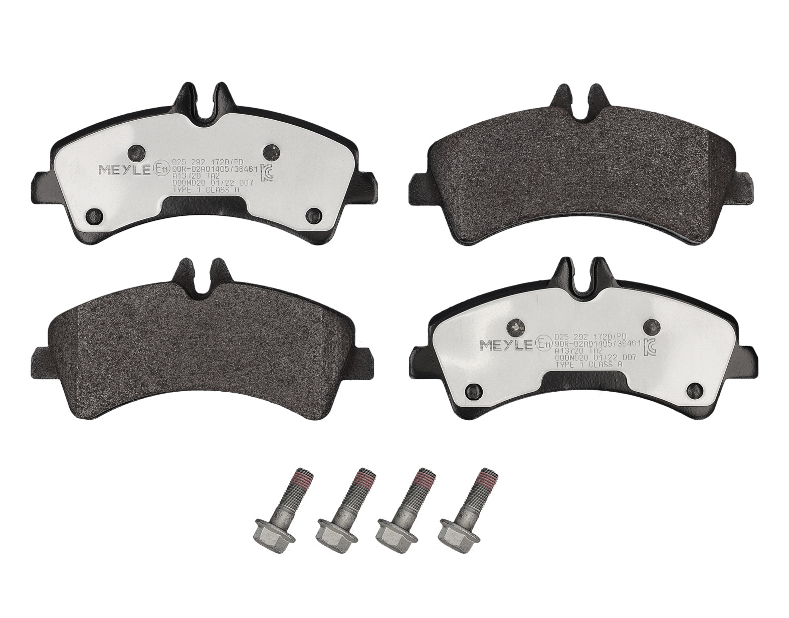 MEYLE Bremseklodser 0252921720pd bagaksel for MERCEDES-BENZ VW