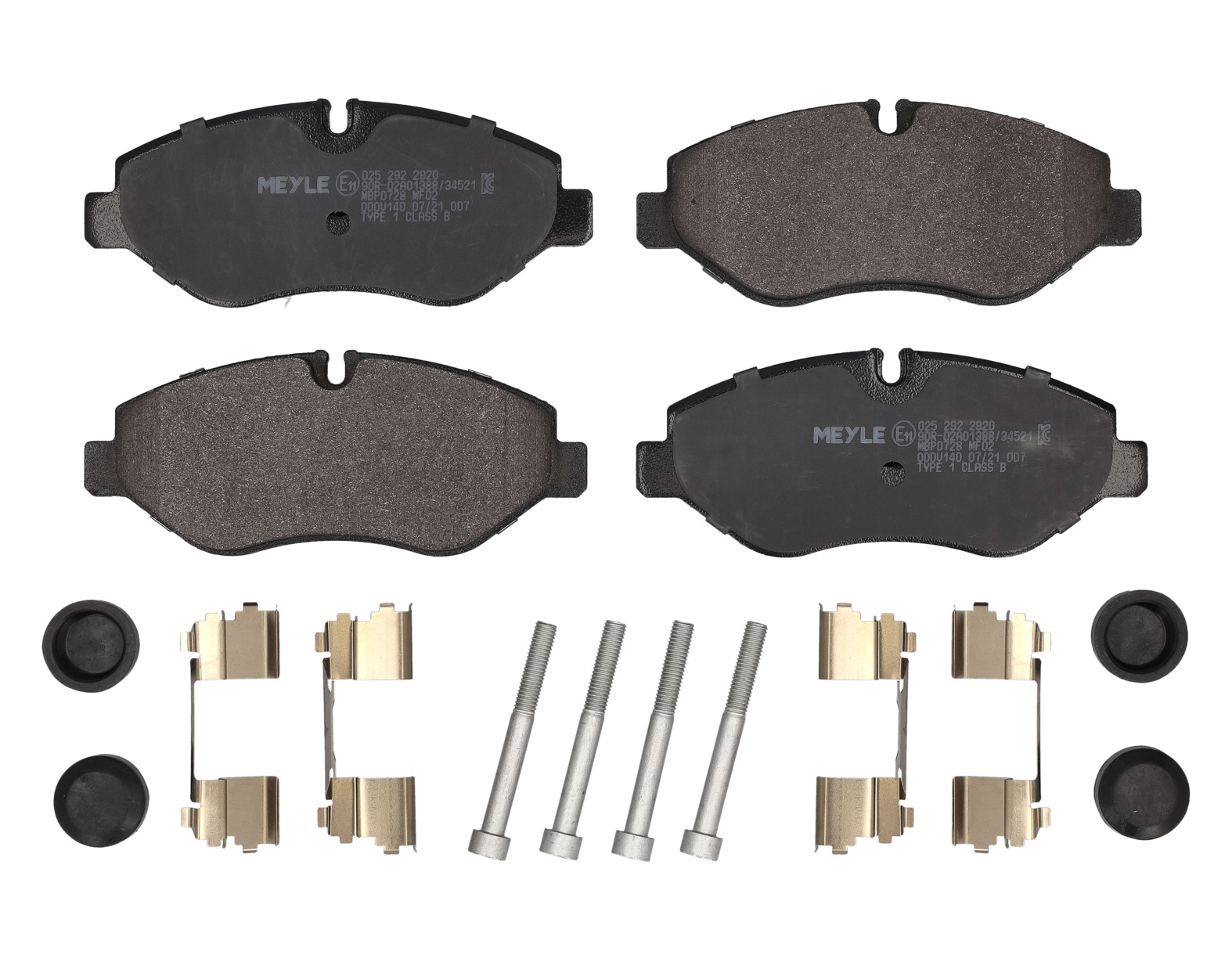 MEYLE Bremseklodser 0252922920 foraksel for IVECO
