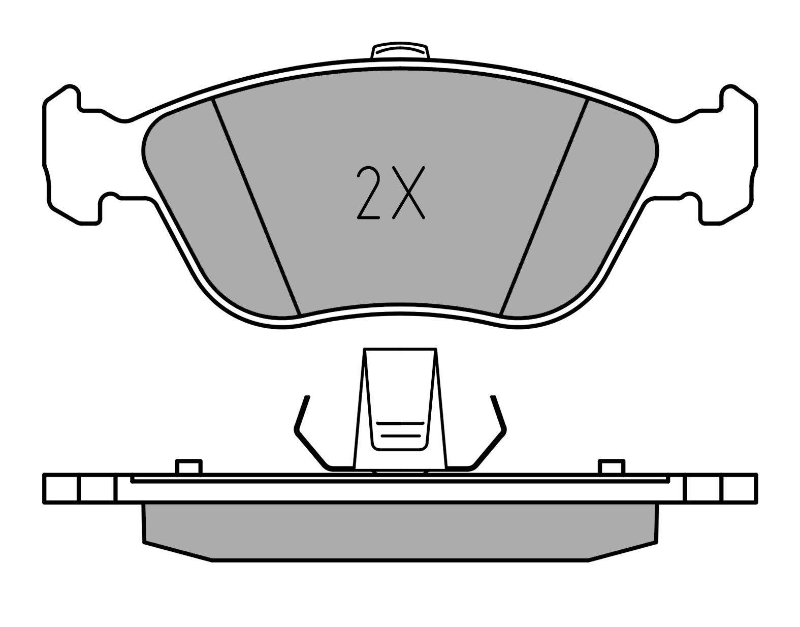 MEYLE Bremseklodser 0252149219 foraksel for VOLVO