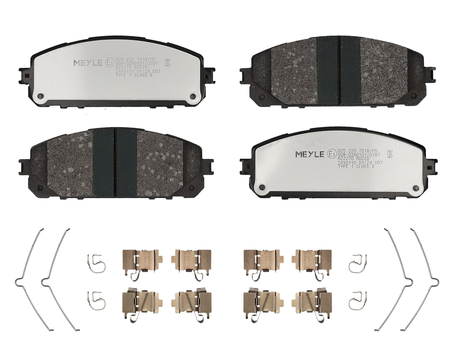 MEYLE Bremseklodser 0252207018pd foraksel for JEEP
