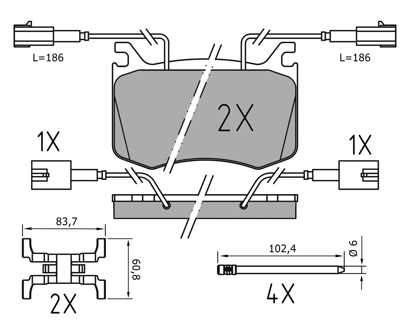MEYLE Bremseklodser 0252209115pd foraksel for ALFA ROMEO
