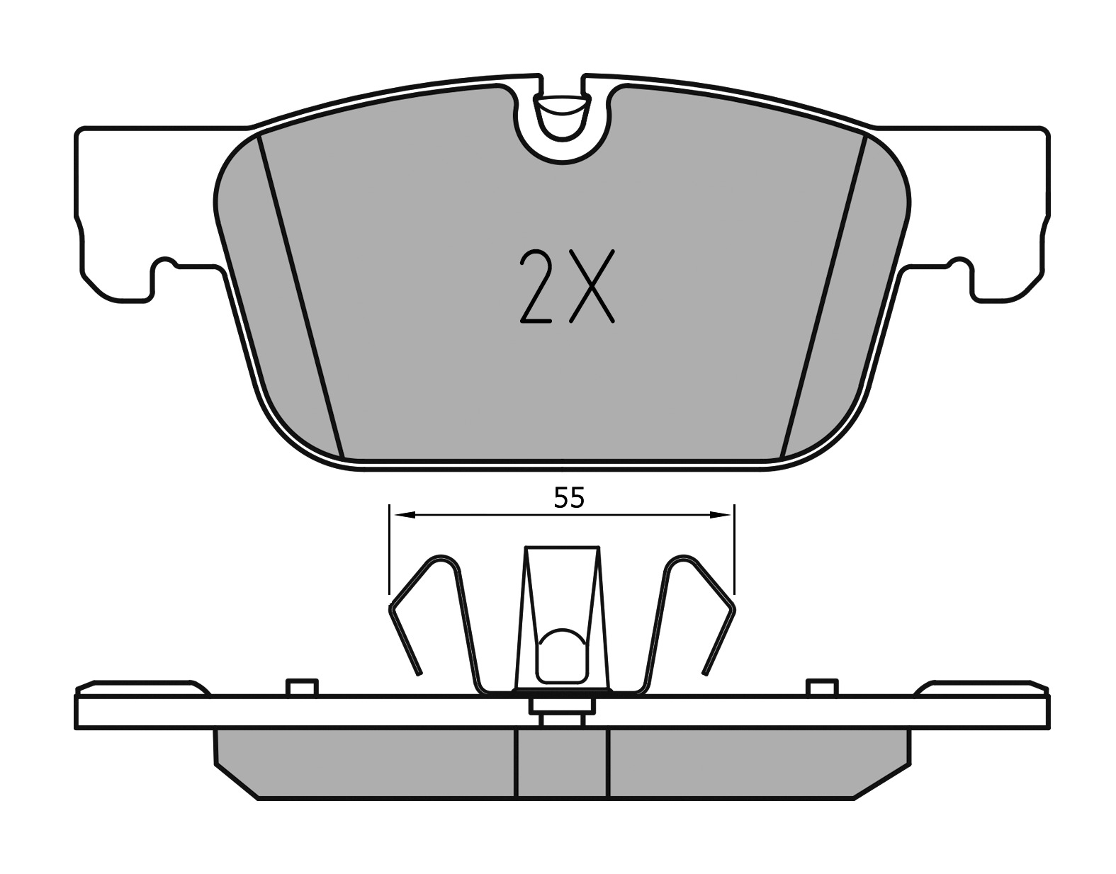 MEYLE Bremseklodser 0252209817pd foraksel for VOLVO