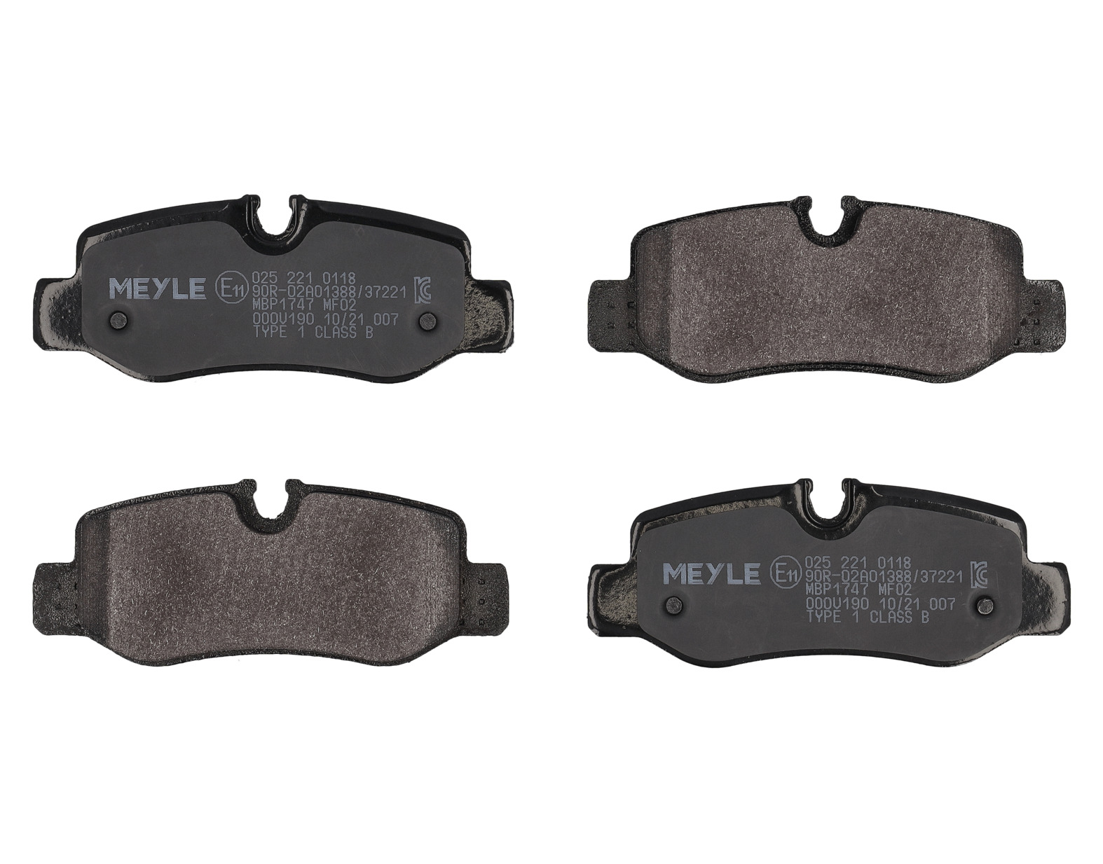 MEYLE Bremseklodser 0252210118 bagaksel for MERCEDES-BENZ