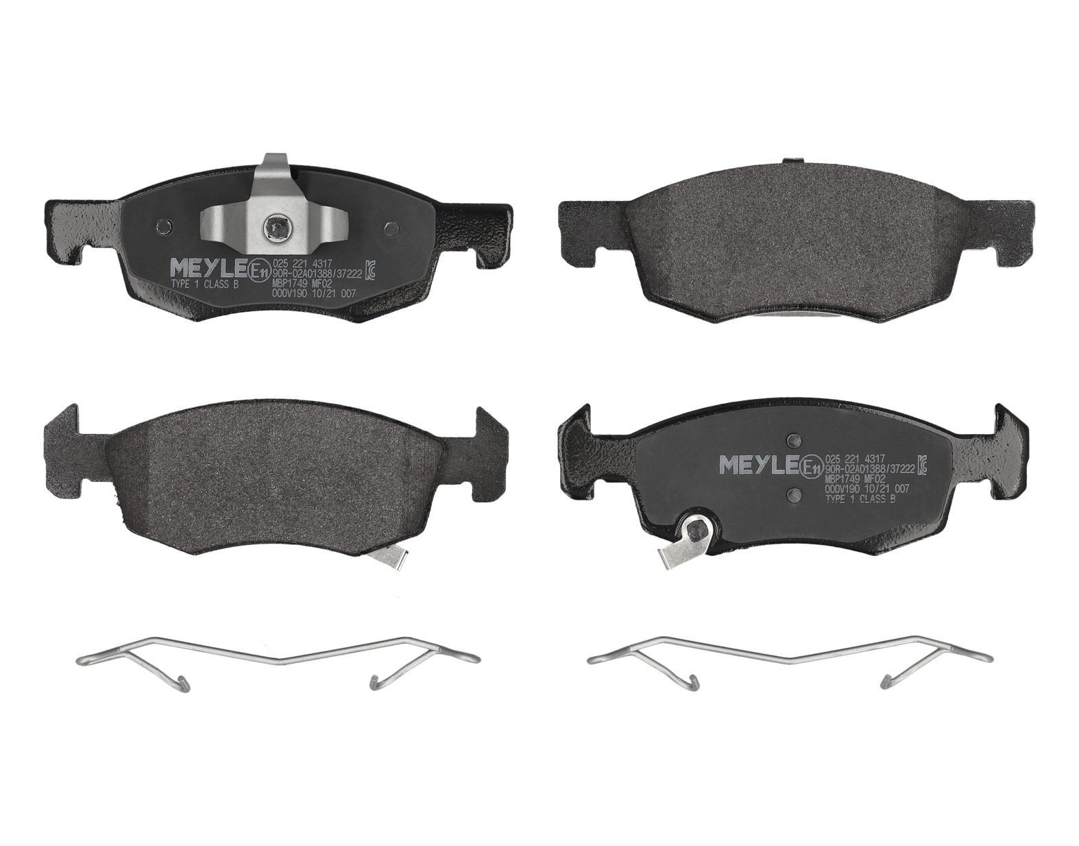MEYLE Bremseklodser 0252214317 foraksel for VAUXHALL GENERAL MOTORS