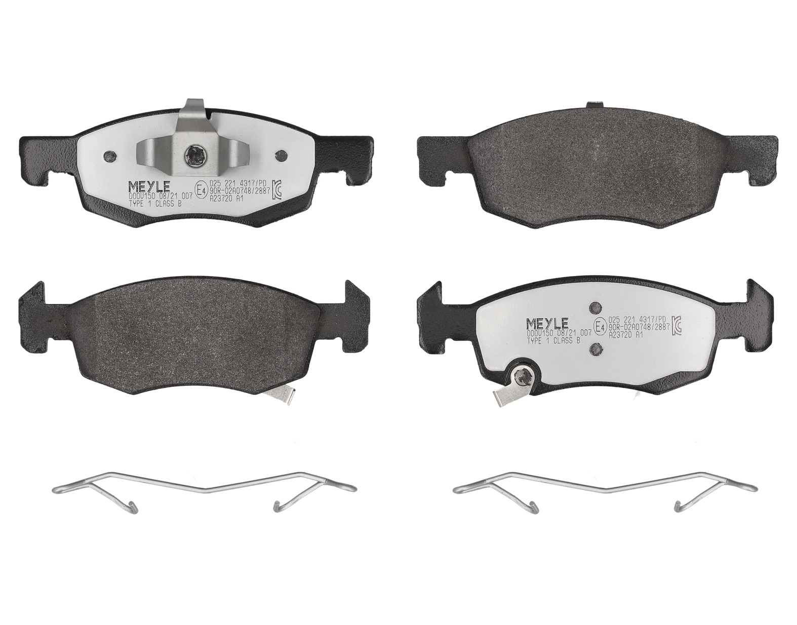 MEYLE Bremseklodser 0252214317pd foraksel for VAUXHALL GENERAL MOTORS