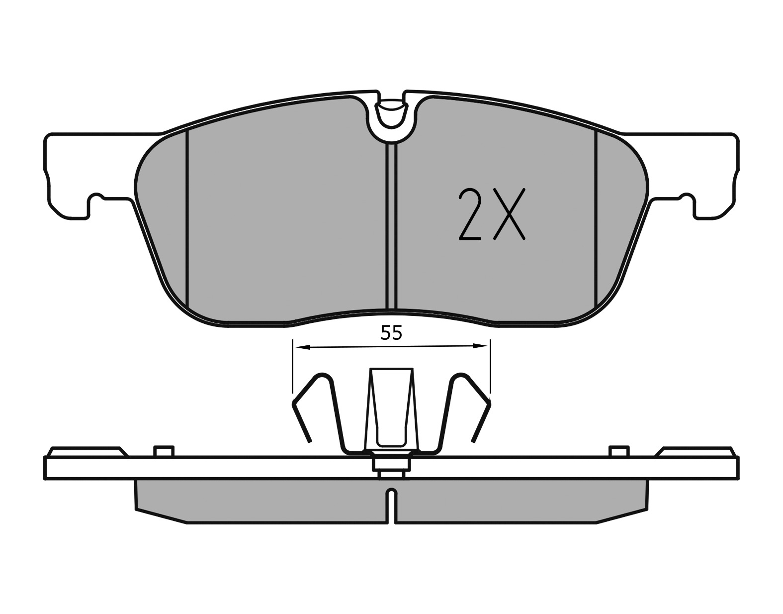 MEYLE Bremseklodser 0252214519pd foraksel for JAGUAR LAND ROVER