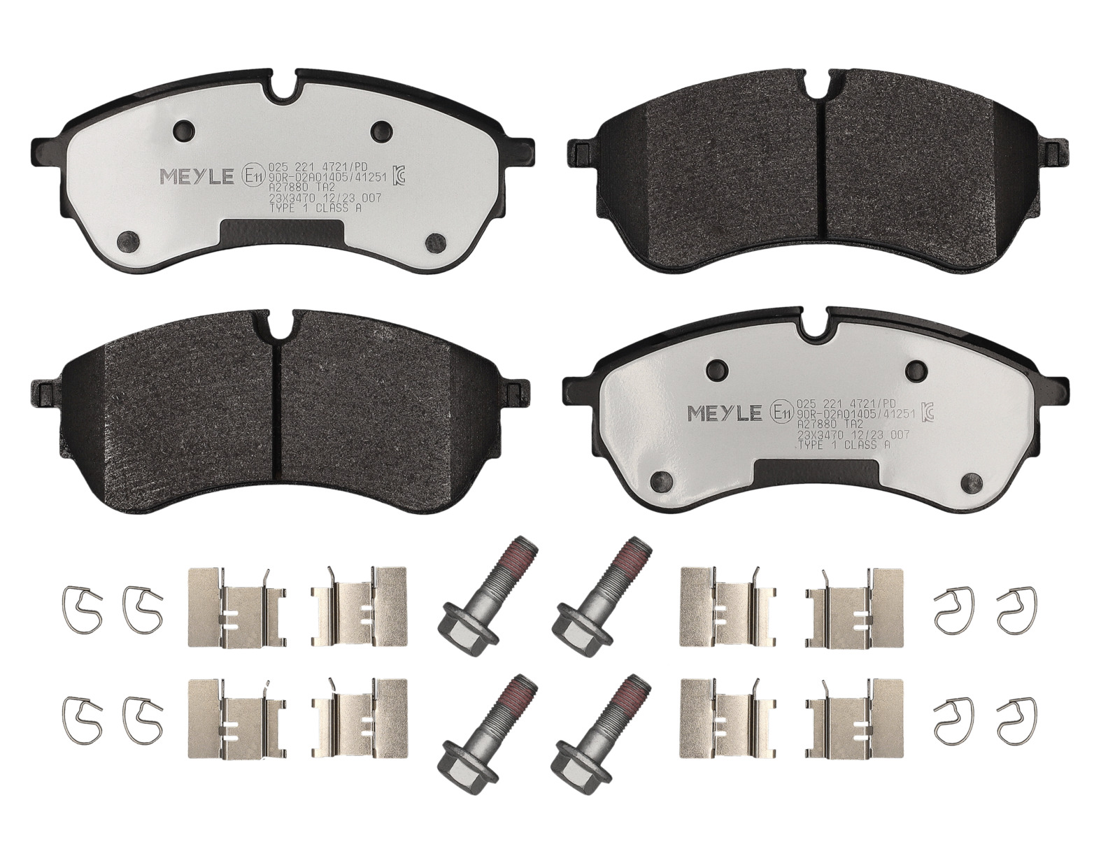MEYLE Bremseklodser 0252214721pd for VW MAN