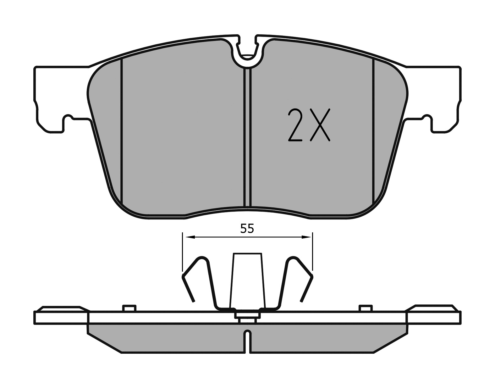 MEYLE Bremseklodser 0252230218pd foraksel for JAGUAR LAND ROVER