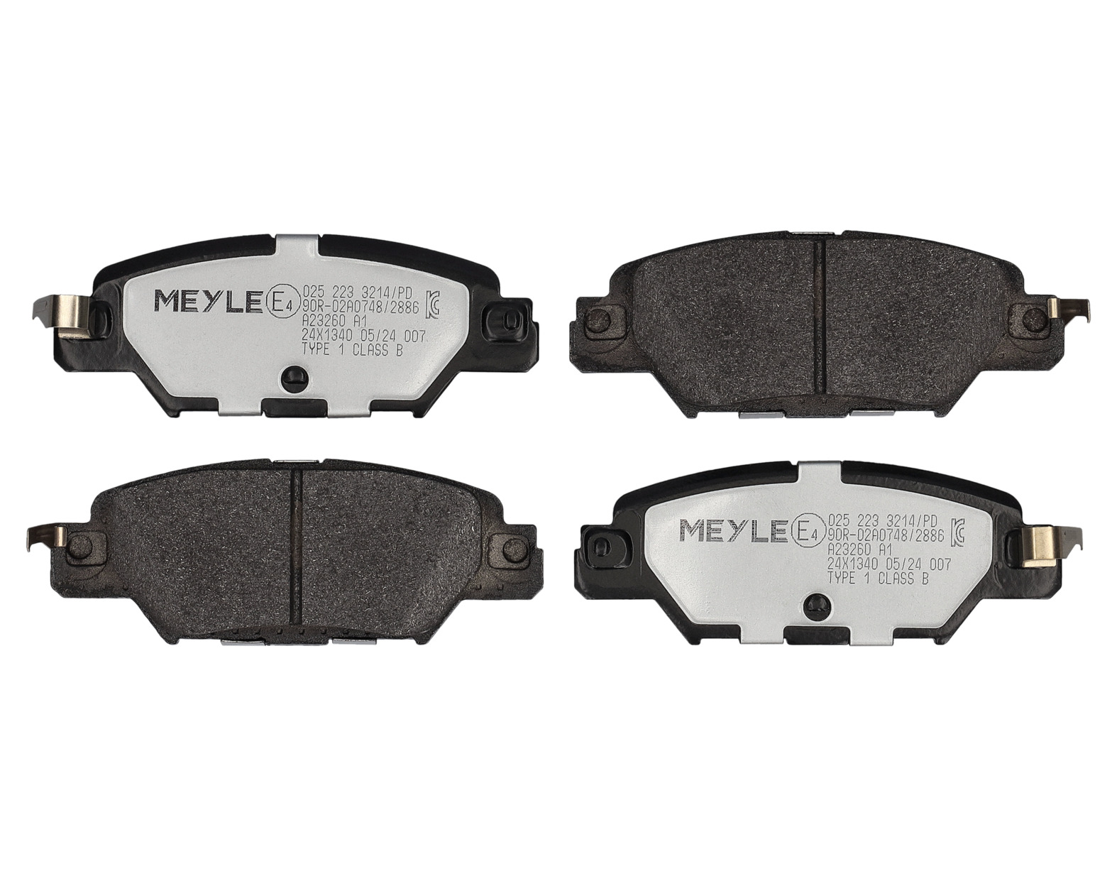 MEYLE Bremseklodser 0252233214pd bagaksel for MAZDA
