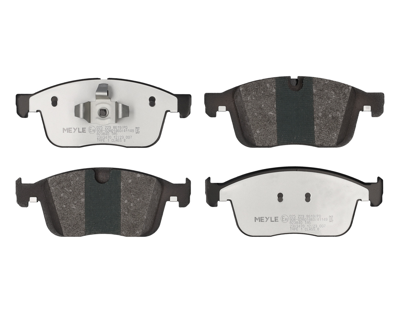 MEYLE Bremseklodser 0252238619pd foraksel for VOLVO