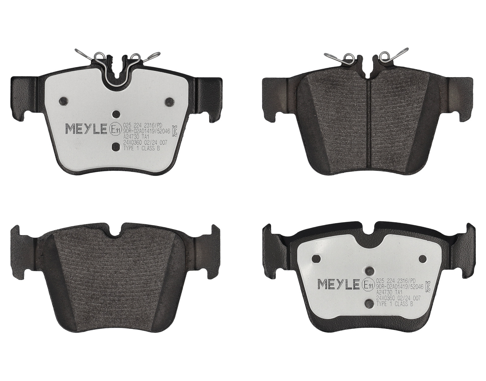 MEYLE Bremseklodser 0252242316pd bagaksel for MERCEDES-BENZ