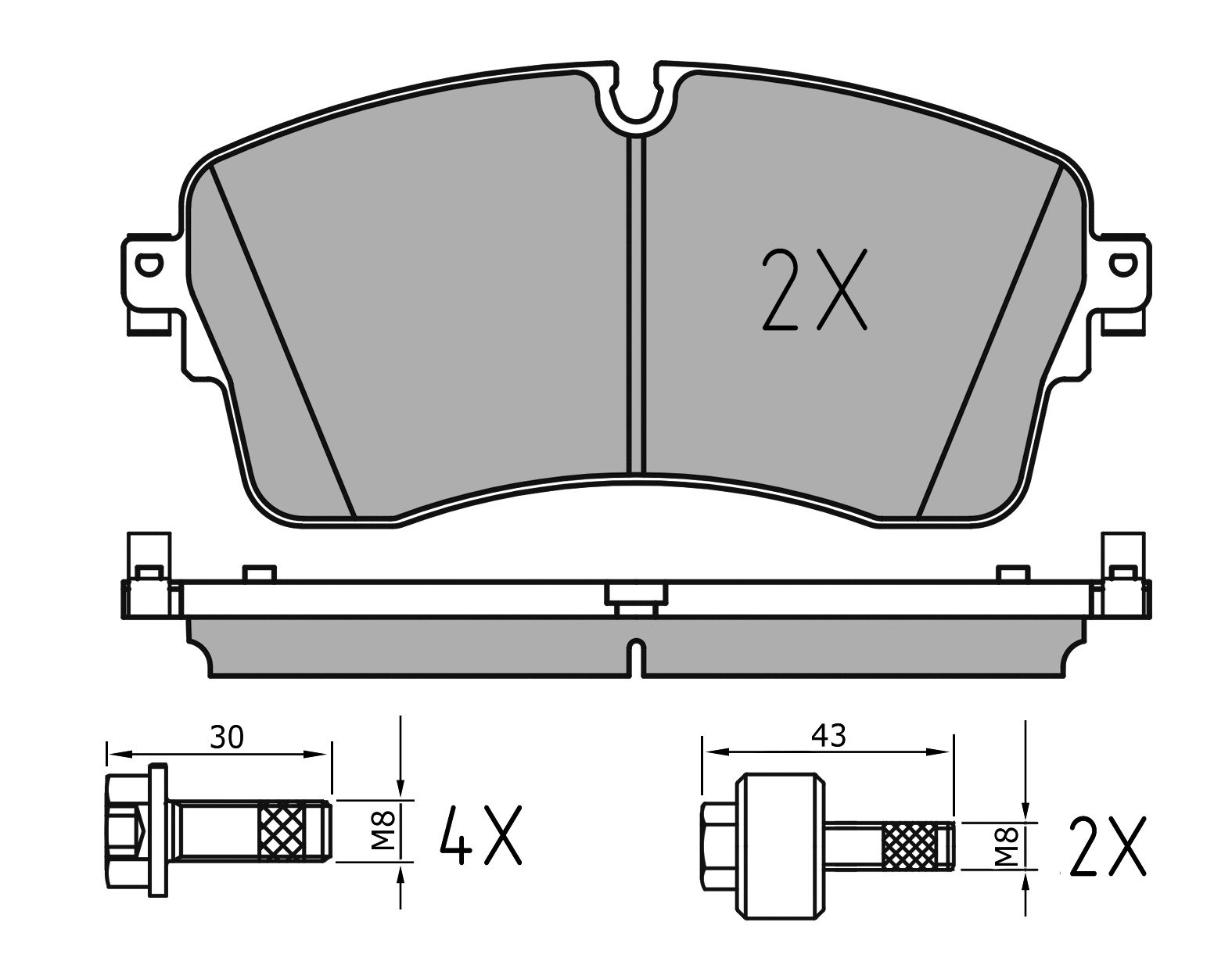 MEYLE Bremseklodser 0252248517pd foraksel for JAGUAR LAND ROVER