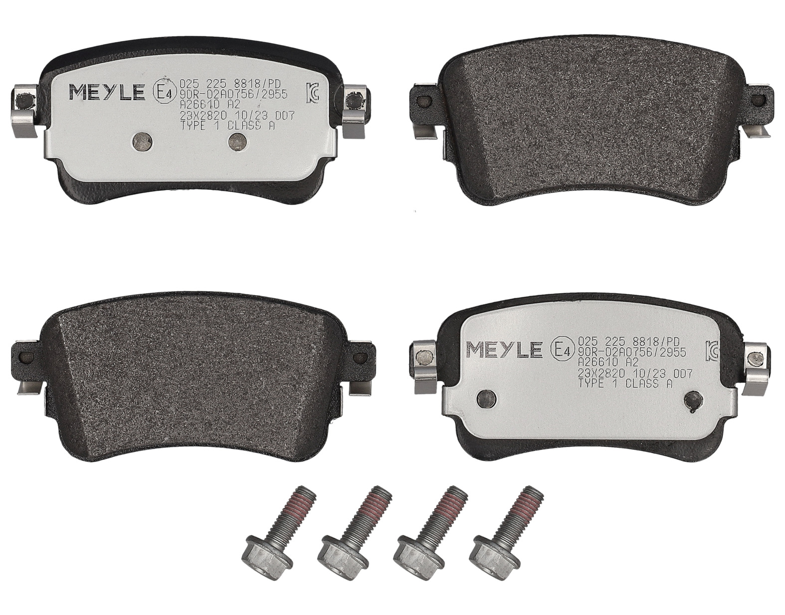 MEYLE Bremseklodser 0252258818pd bagaksel for FIAT GENERAL MOTORS OPEL TOYOTA