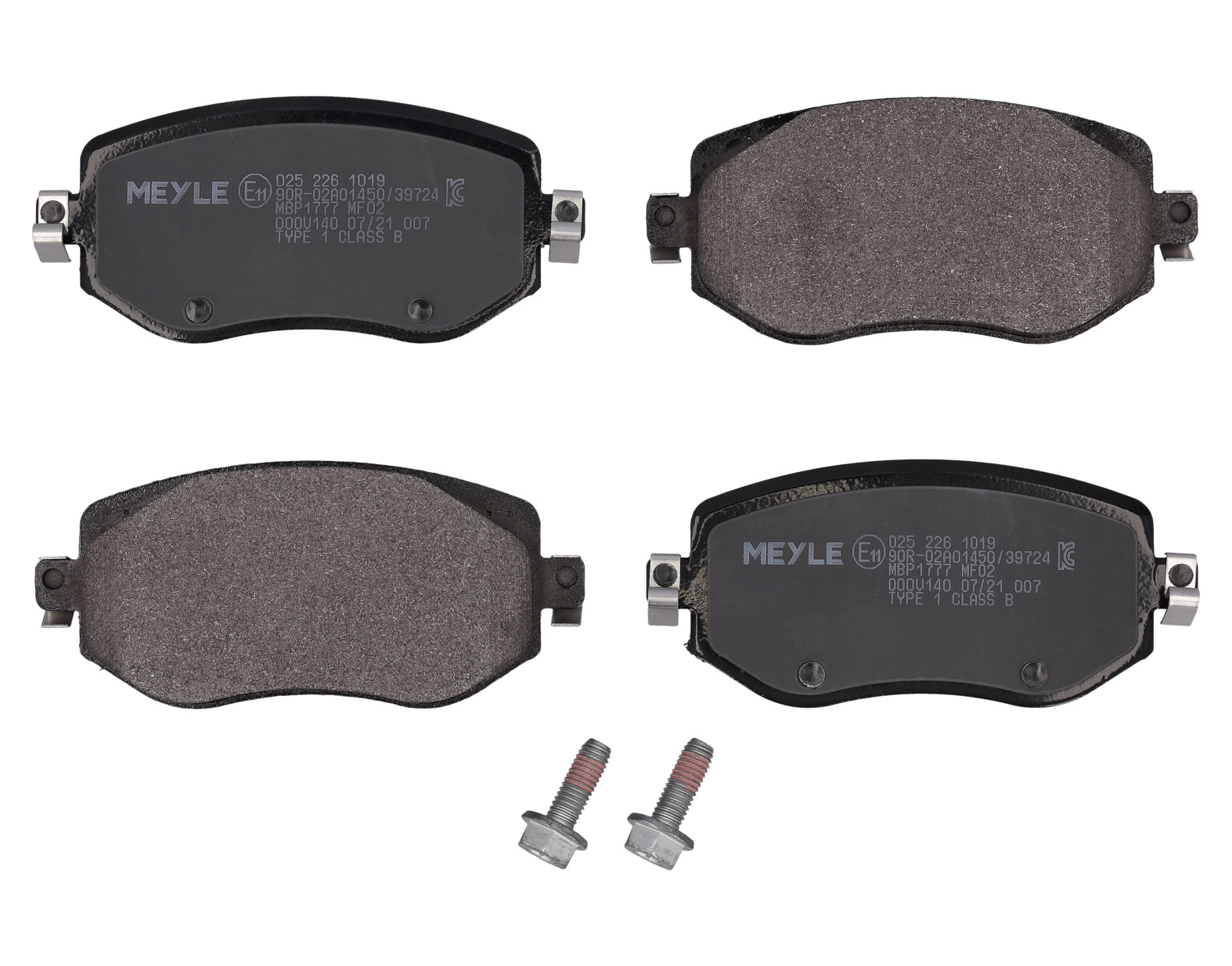 MEYLE Bremseklodser 0252261019 foraksel for RENAULT