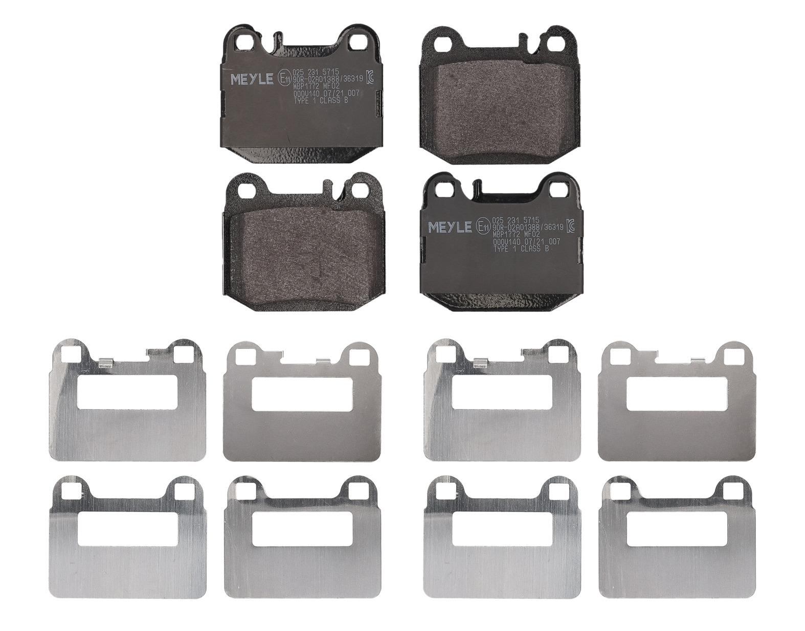 MEYLE Bremseklodser 0252315715 bagaksel for MERCEDES-BENZ