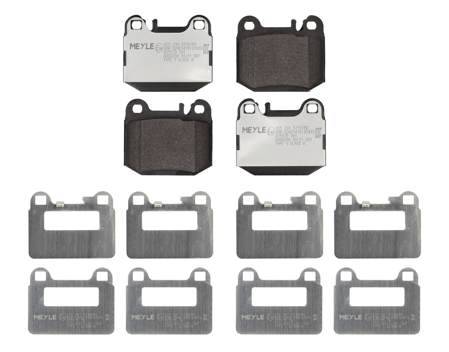 MEYLE Bremseklodser 0252315715pd bagaksel for MERCEDES-BENZ