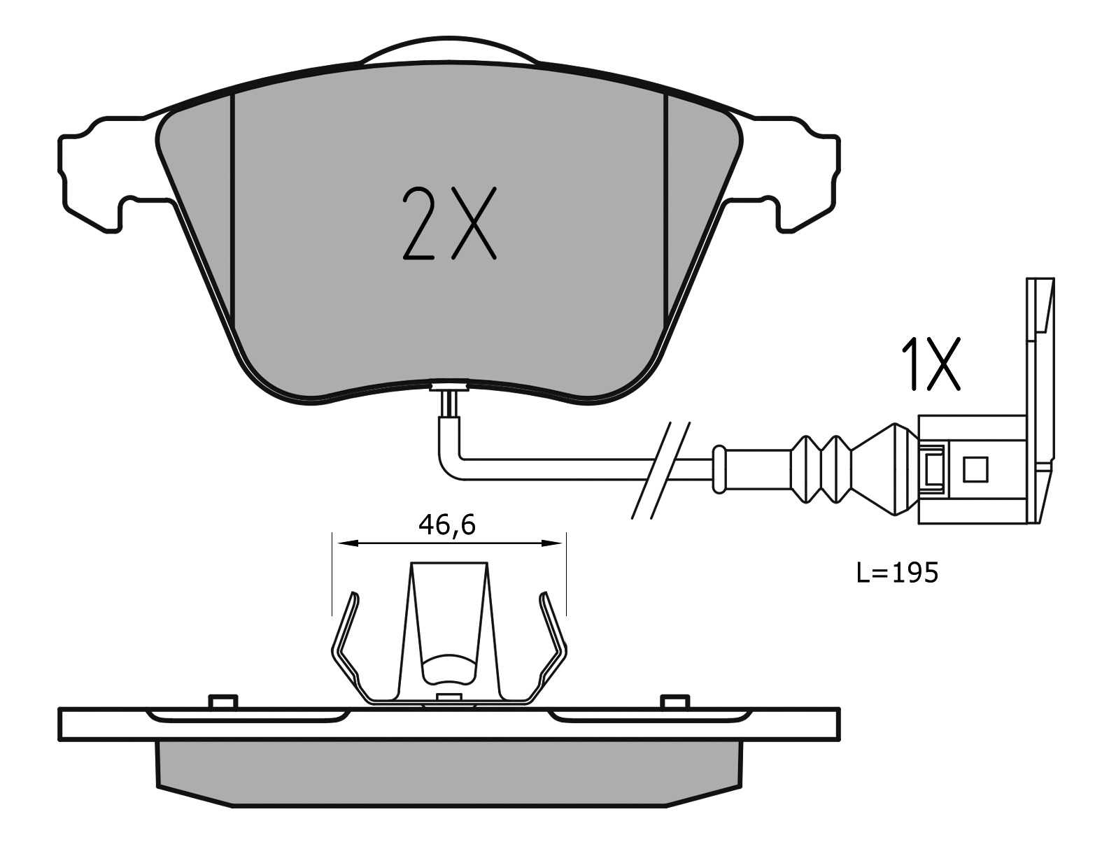 MEYLE Bremseklodser 0252402120 foraksel for AUDI VW