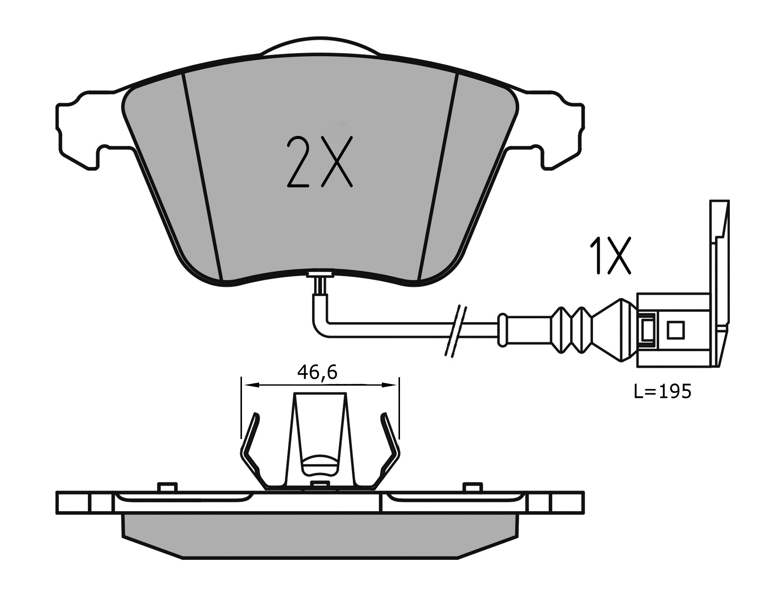 MEYLE Bremseklodser 0252402120pd foraksel for AUDI VW