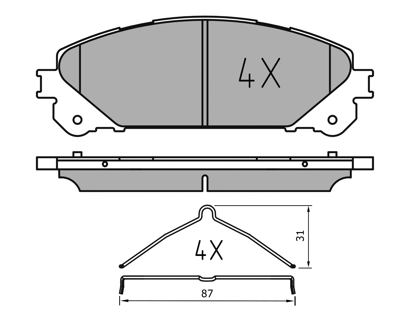 MEYLE Bremseklodser 0252445218pd foraksel for TOYOTA SUZUKI LEXUS
