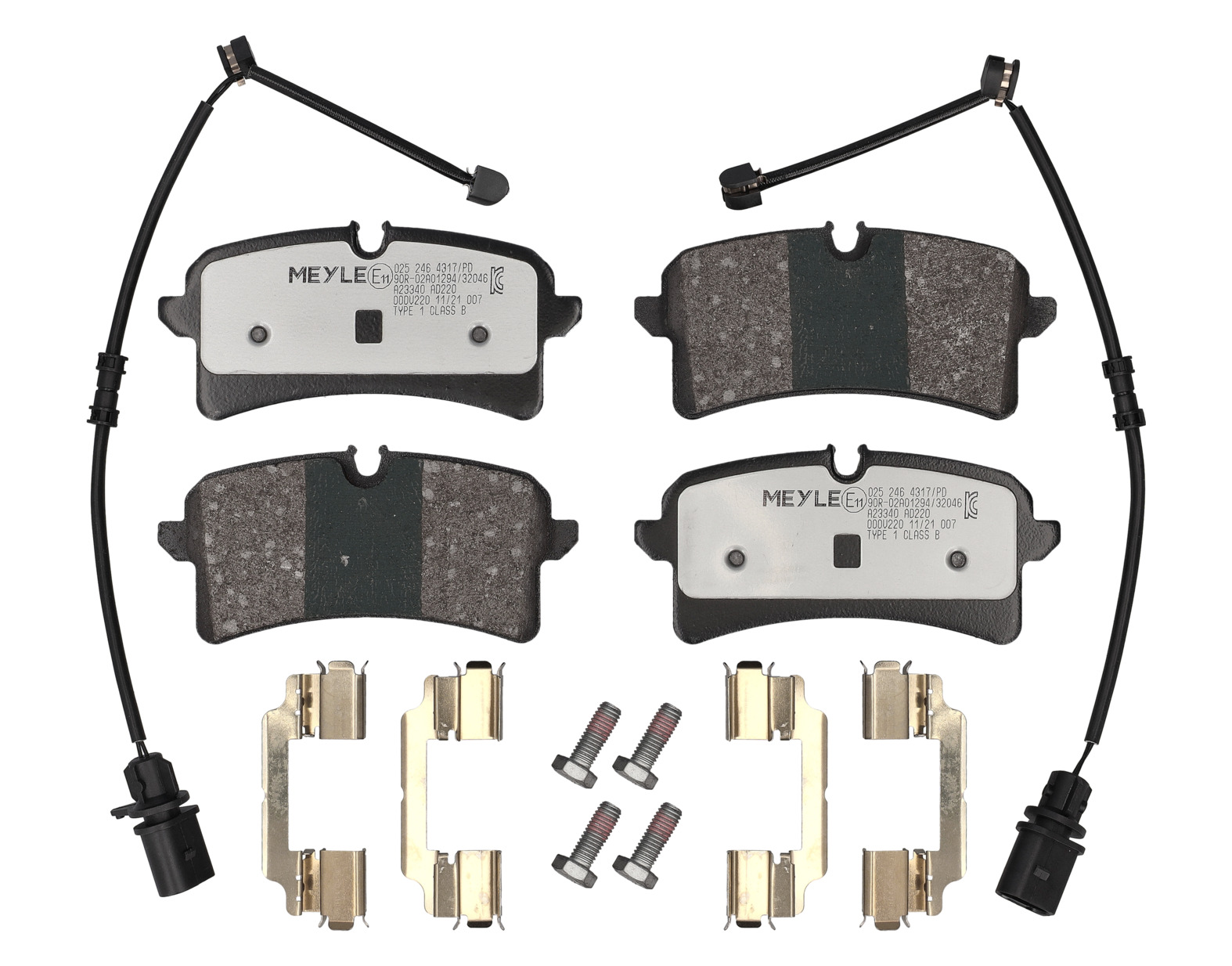 MEYLE Bremseklodser 0252464317pd bagaksel for AUDI PORSCHE