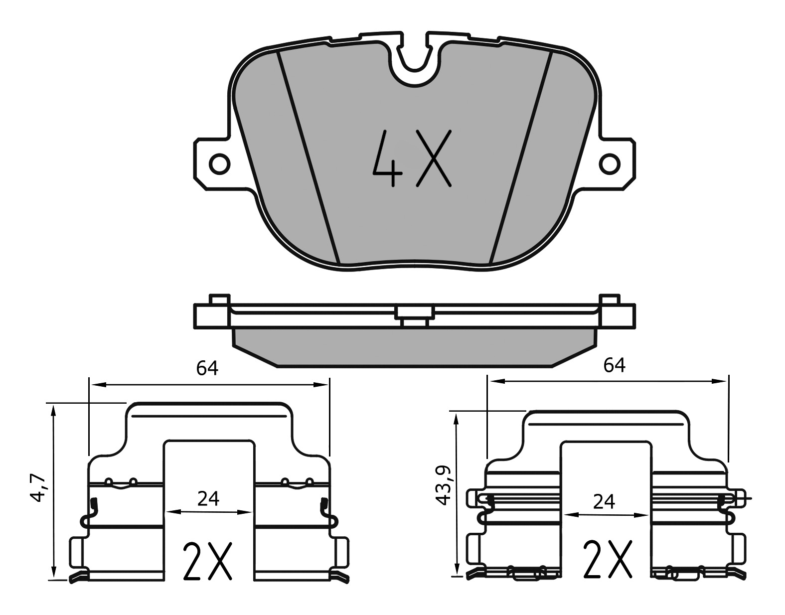 MEYLE Bremseklodser 0252508517pd for LAND ROVER