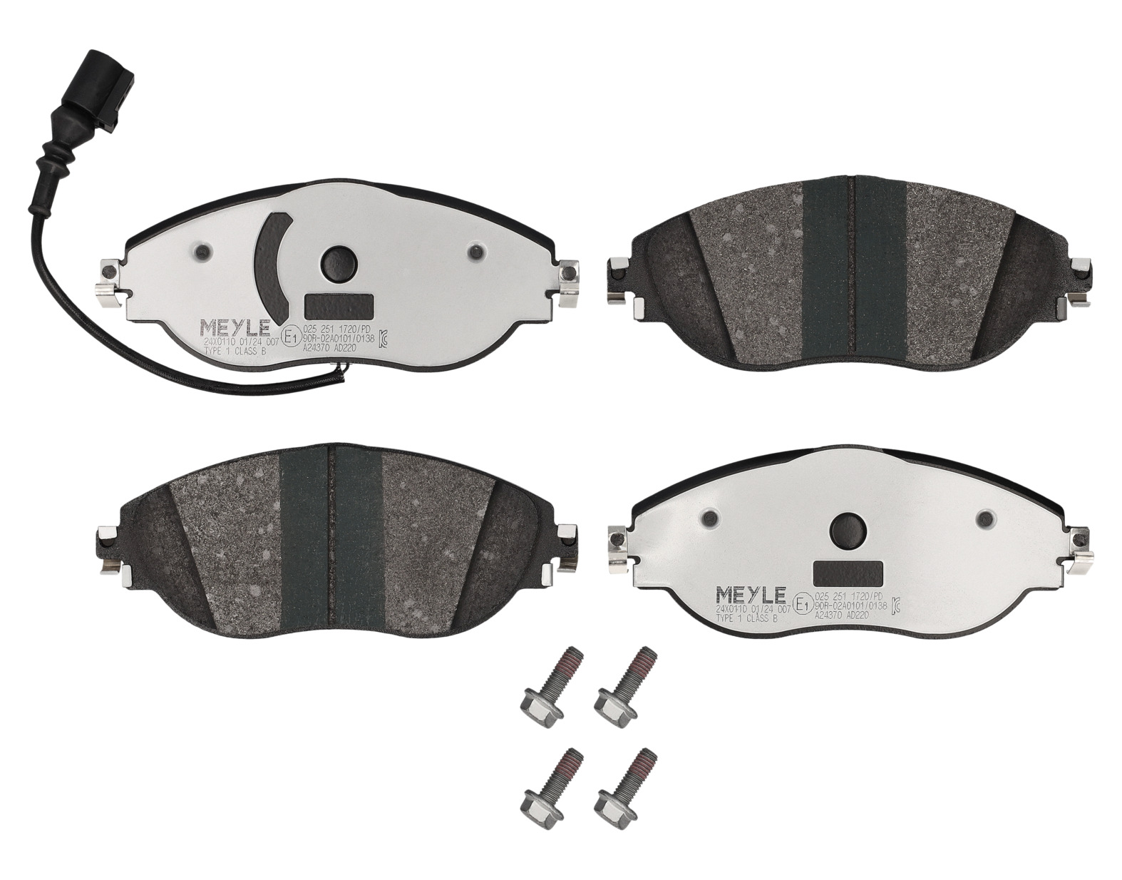 MEYLE Bremseklodser 0252511720pd foraksel for VW SEAT SKODA