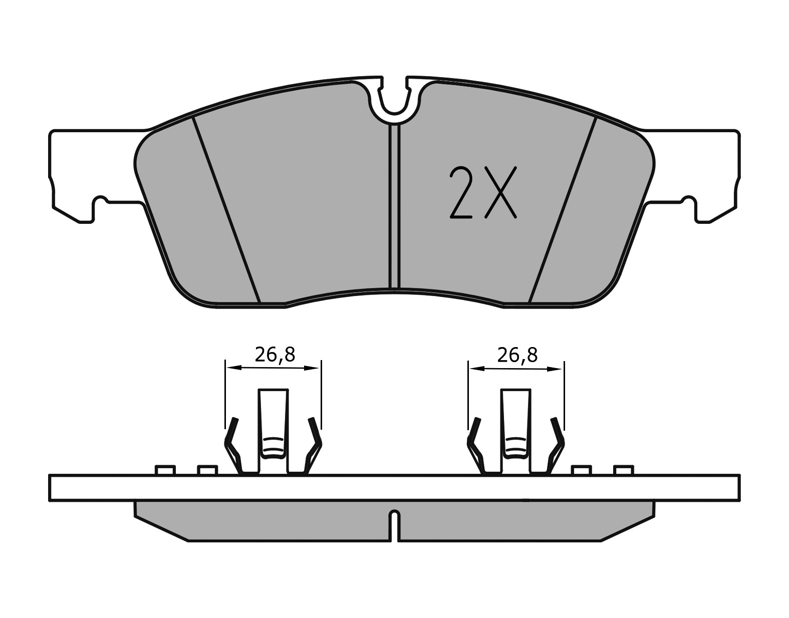 MEYLE Bremseklodser 0252519219pd foraksel for MERCEDES-BENZ