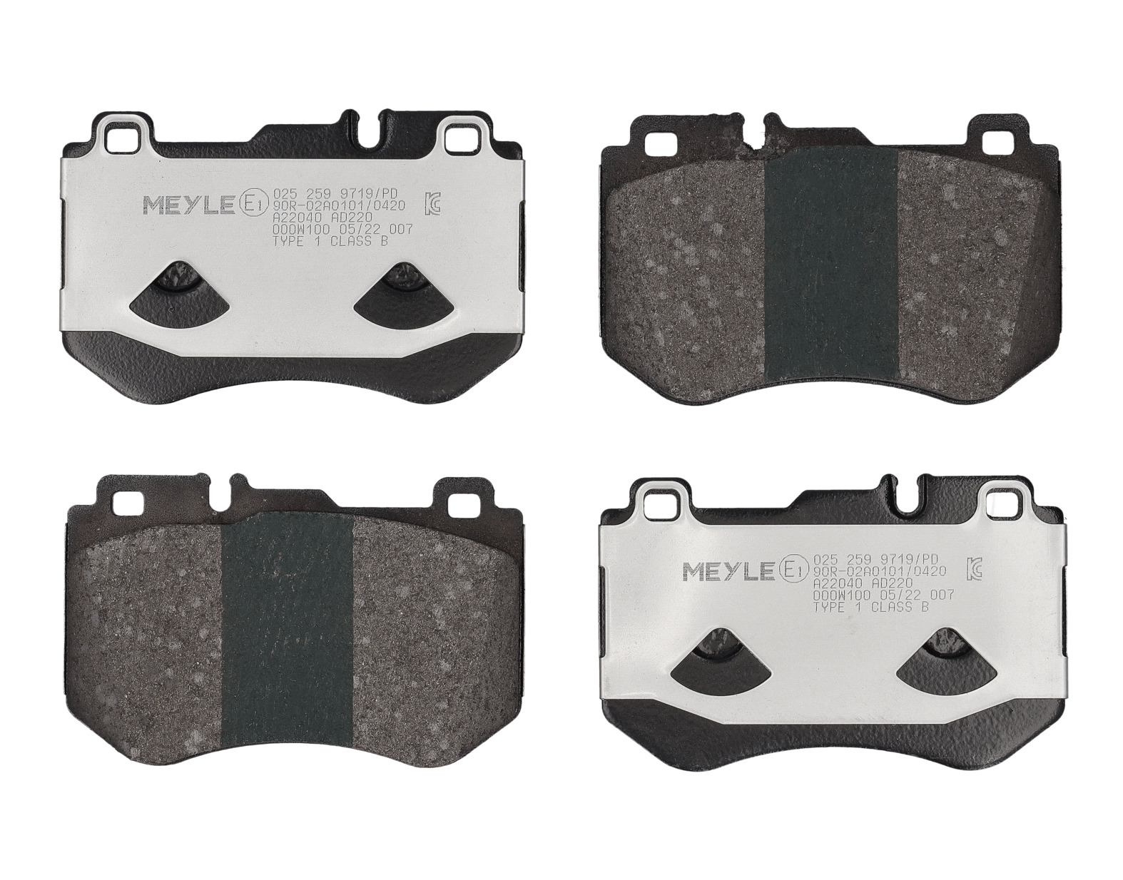 MEYLE Bremseklodser 0252599719pd foraksel for MERCEDES-BENZ