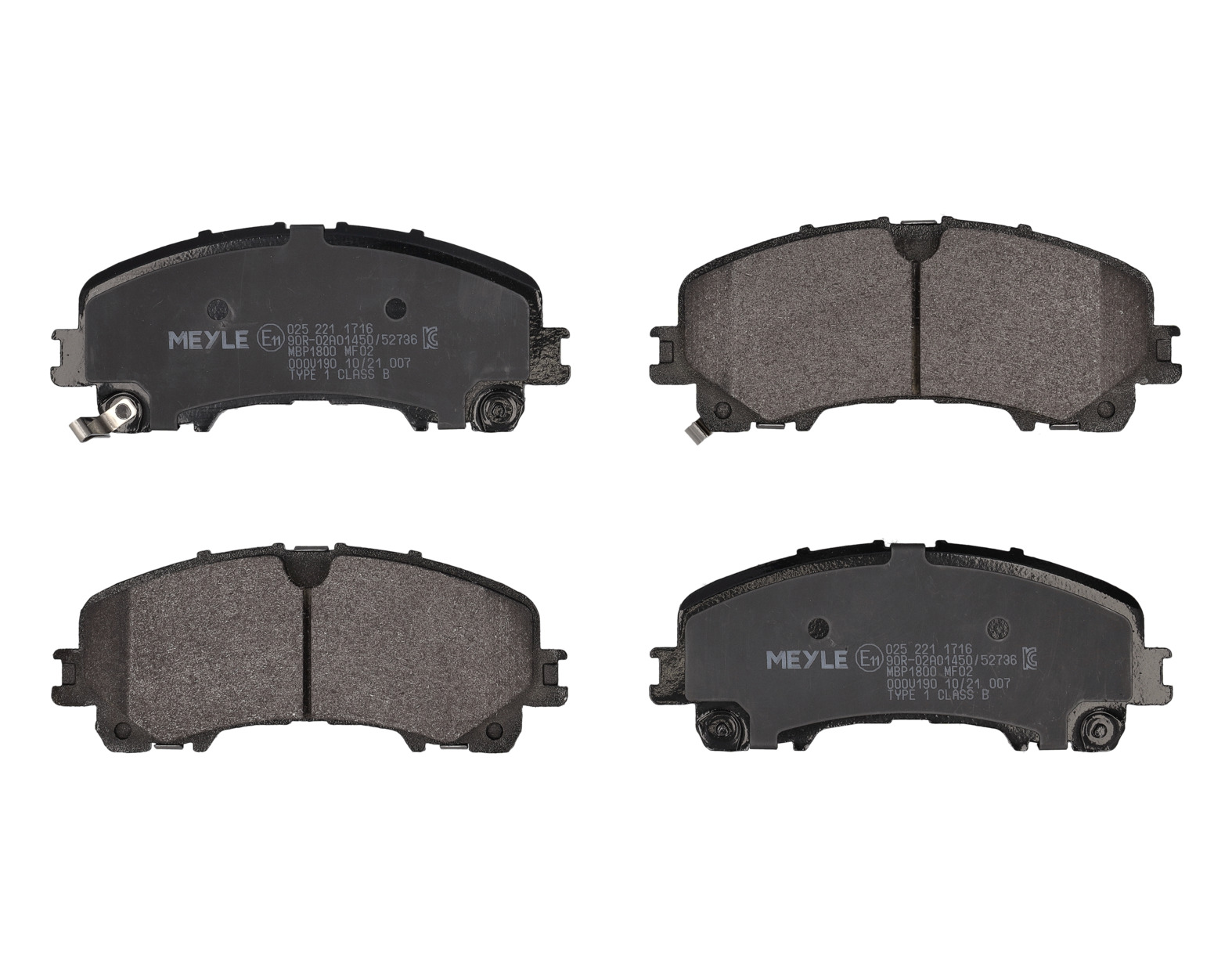 MEYLE Bremseklodser 0252211716 foraksel for INFINITI NISSAN RENAULT