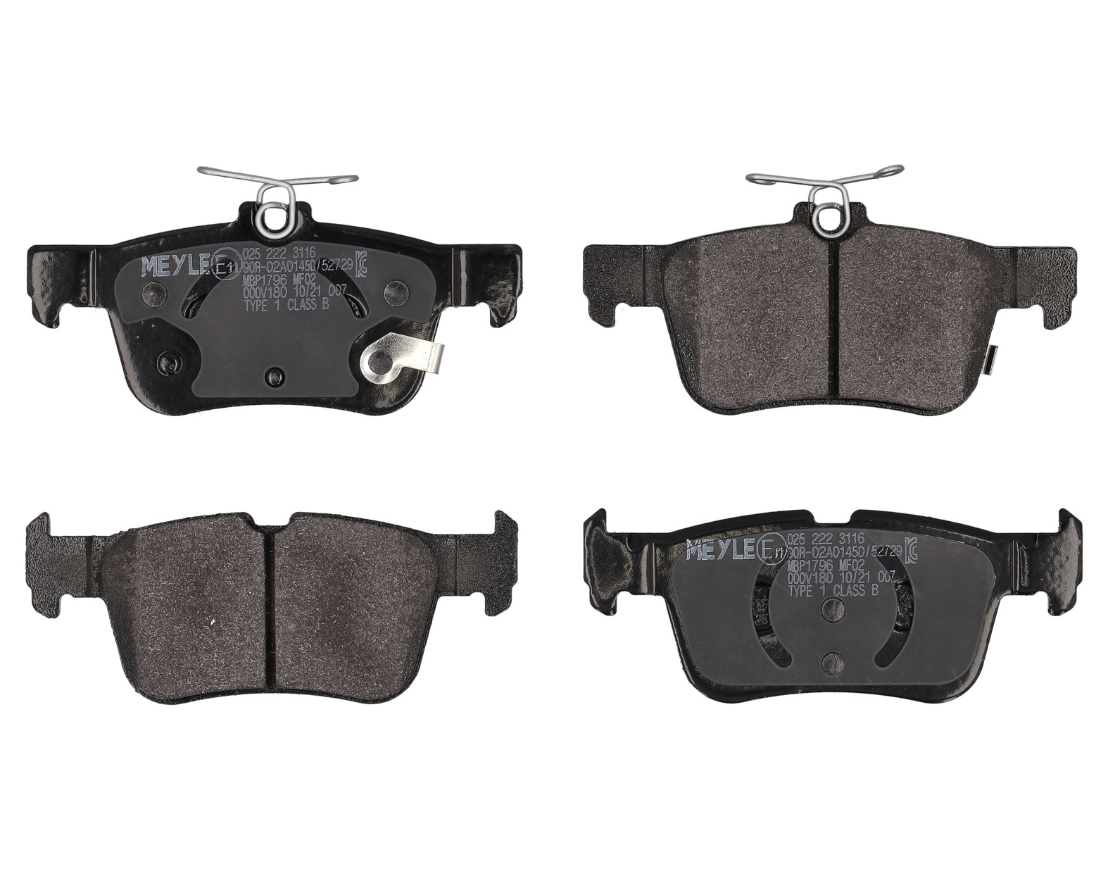 MEYLE Bremseklodser 0252223116 bagaksel for FORD USA FORD