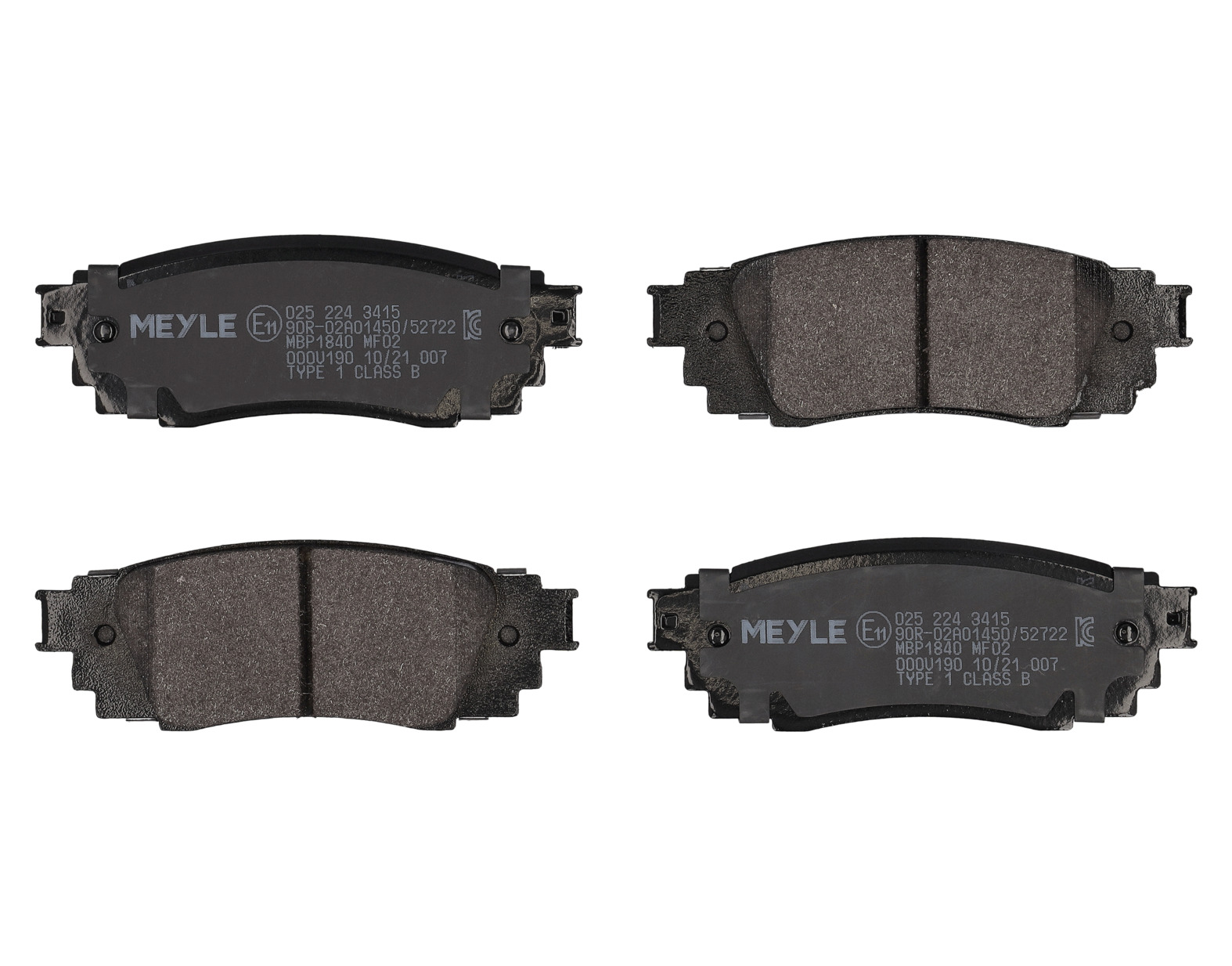 MEYLE Bremseklodser 0252243415 bagaksel for TOYOTA LEXUS