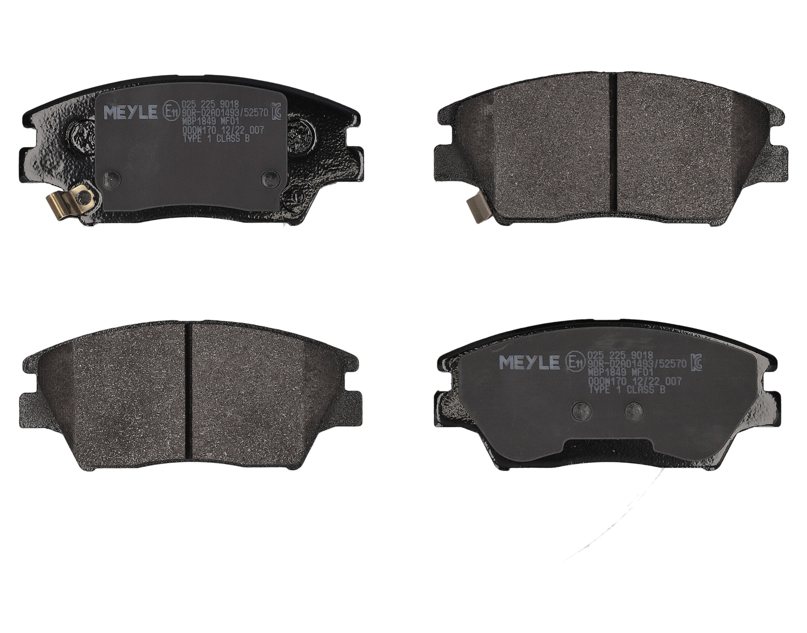 MEYLE Bremseklodser 0252259018 foraksel for SSANGYONG