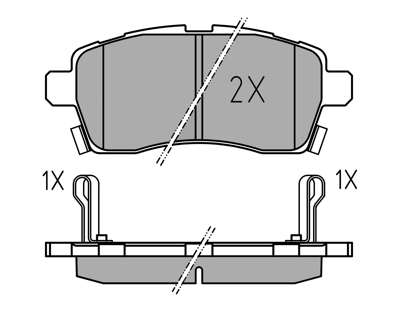 MEYLE Bremseklodser 0252285015 foraksel for SUZUKI