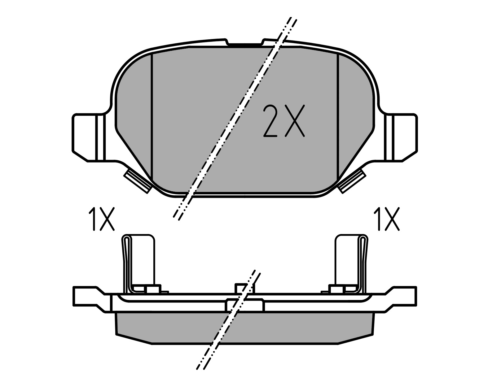 MEYLE Bremseklodser 0252541014 bagaksel for FIAT