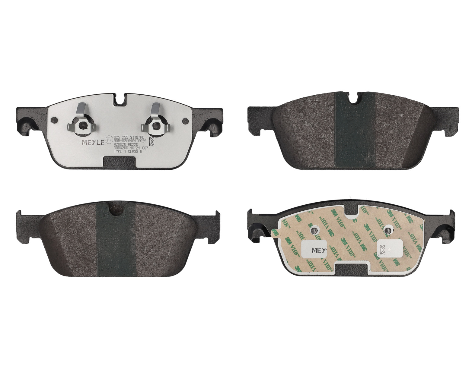 MEYLE Bremseklodser 0252553119pd foraksel for MERCEDES-BENZ