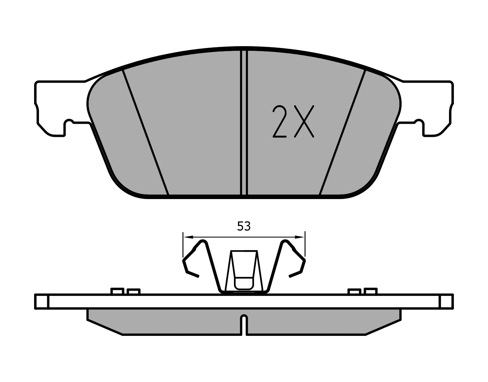 MEYLE Bremseklodser 0252555518pd foraksel for FORD